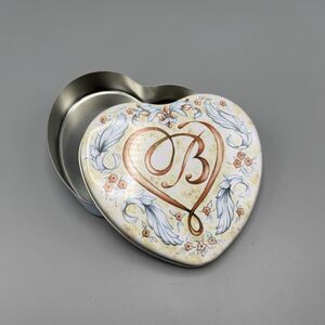 Brighton Heart Shaped Tin Trinket Jewelry Box Empty Love Romance 5.5"